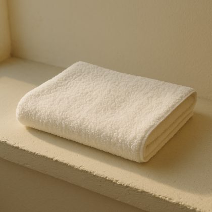 Toalla de lavabo blanca 50 x 90 cm
